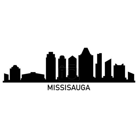 Illustration for Missisauga Skyline Silhouette Design City Vector Art - Royalty Free Image
