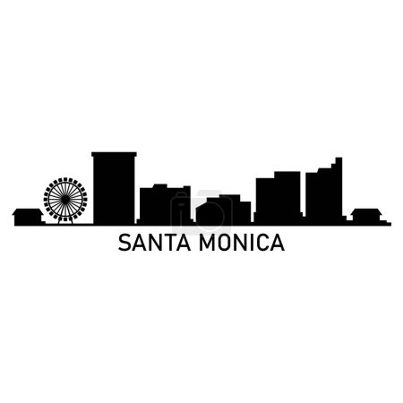 Téléchargez les illustrations : Illustration vectorielle ville Santa Monica USA - en licence libre de droit