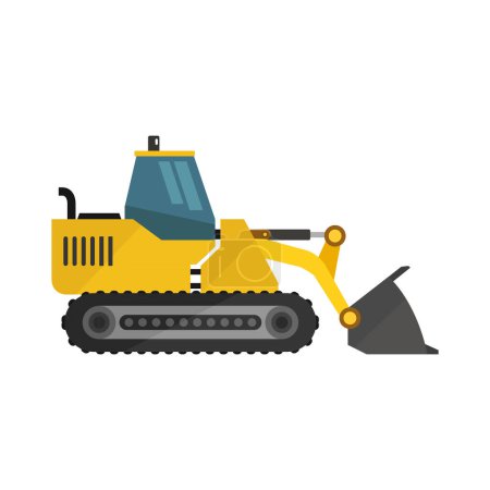 Ilustración de Excavadora icono aislado vector ilustración diseño - Imagen libre de derechos
