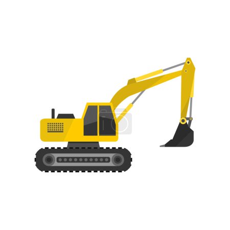 Illustration for Excavator isolated vector icon on white background - Royalty Free Image