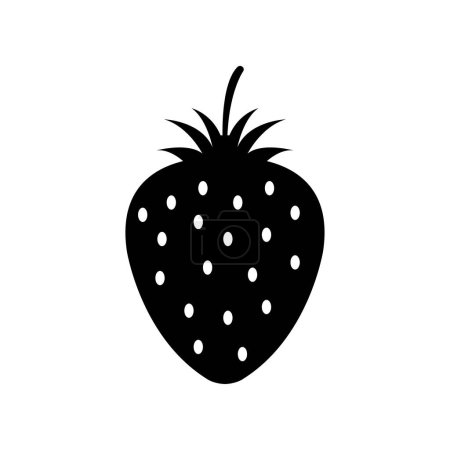Téléchargez les illustrations : Icône de fruits de fraise. illustration simple - en licence libre de droit