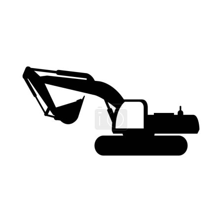 Illustration for Excavator icon vector illustration on white background - Royalty Free Image