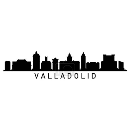 Illustration for Valladolid Skyline Silhouette Design City Vector Art - Royalty Free Image