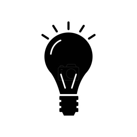 Ilustración de Bombilla icono vector aislado sobre fondo blanco, signo de idea - Imagen libre de derechos