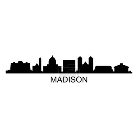 Téléchargez les illustrations : Illustration vectorielle d'une ville de Madison - en licence libre de droit