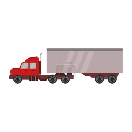 Téléchargez les illustrations : Véhicule camion icône isolée vecteur illustration conception - en licence libre de droit
