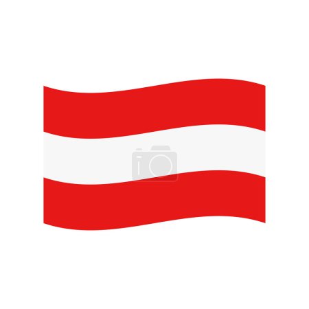 Ilustración de Bandera de austria, icono, diseño simple - Imagen libre de derechos
