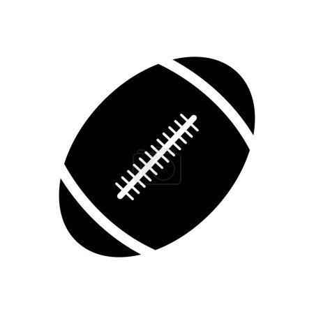 Illustration for Rugby ball icon, flat design - Royalty Free Image