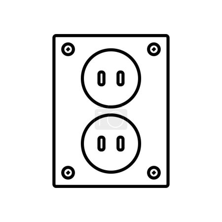 Illustration for Electric socket outlet icon vector illustration design. - Royalty Free Image