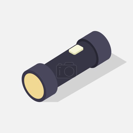 Illustration for Flashlight vector flat icon isolated - Royalty Free Image