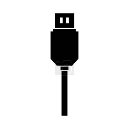 Illustration for Usb cable icon, simple vector - Royalty Free Image