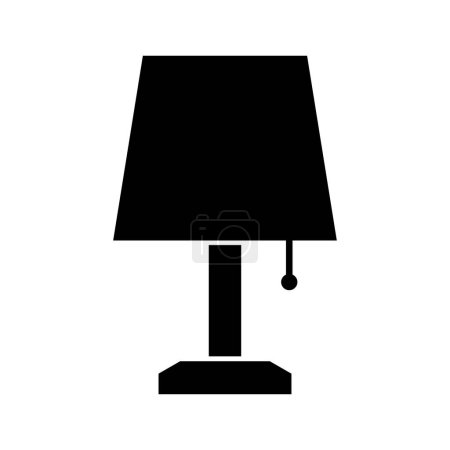 Téléchargez les illustrations : Icône de lampe de chevet, illustration vectorielle simple - en licence libre de droit