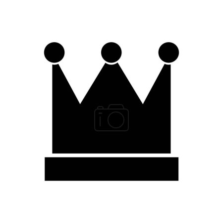 Ilustración de Icono de corona en estilo plano, ilustración vectorial - Imagen libre de derechos