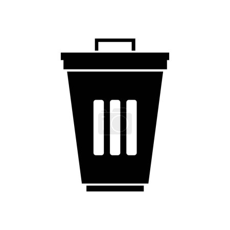 Illustration for Trash bin vector glyph flat icon - Royalty Free Image
