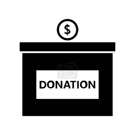 Ilustración de Donacion vector glifo plano icono - Imagen libre de derechos