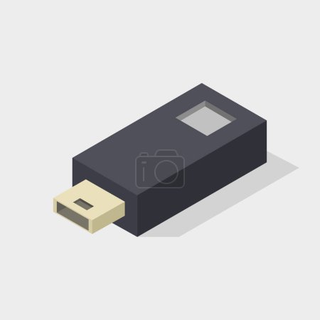 Téléchargez les illustrations : Illustration vectorielle de l'icône du lecteur flash USB. - en licence libre de droit