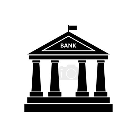 Illustration for Bank flat icon vector illustration - Royalty Free Image