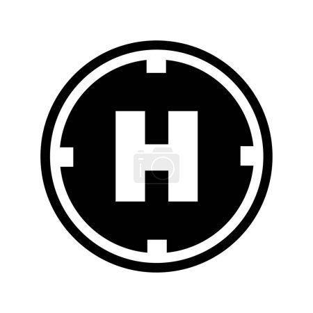 helipad icon vector illustration design 