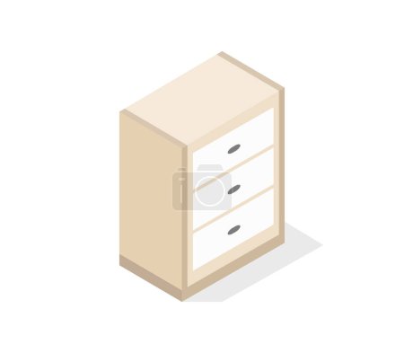 Illustration for Drawer icon vector illustration of furniture - Royalty Free Image