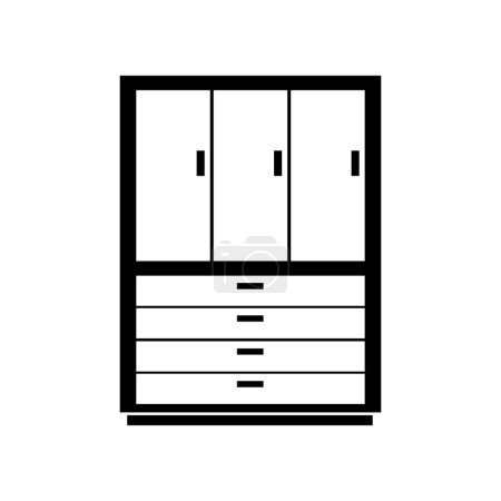 Ilustración de Vector icono de armario. ilustración de símbolo de contorno aislado - Imagen libre de derechos