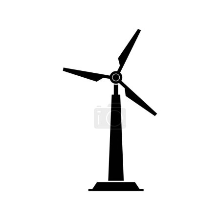 Téléchargez les illustrations : Icône éolienne. illustration simple sur fond blanc - en licence libre de droit