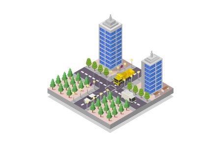 Illustration for Skyscraper vector illustration icon background - Royalty Free Image