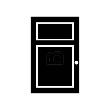 Téléchargez les illustrations : Porte glyphe icône plate, illustration vectorielle - en licence libre de droit