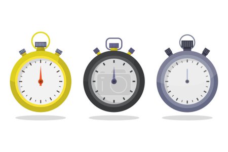 set of stopwatches, vector illustration design