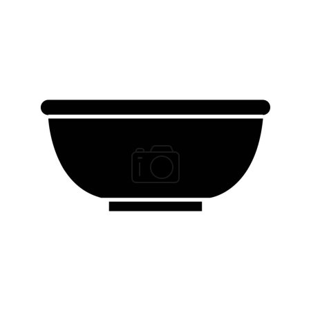 Ilustración de Bowl icono plano, ilustración vectorial - Imagen libre de derechos