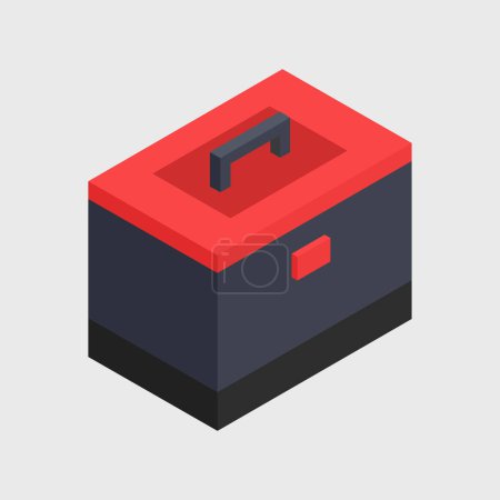 Illustration for Toolbox icon, isometric vector illustration - Royalty Free Image