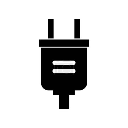 Illustration for Plug vector glyph flat icon - Royalty Free Image