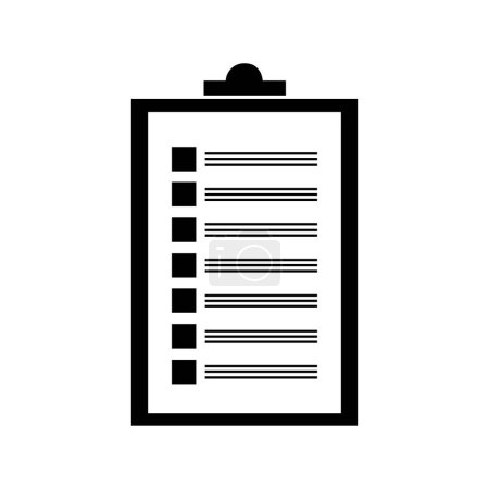 Illustration for Clipboard flat icon vector illustration - Royalty Free Image