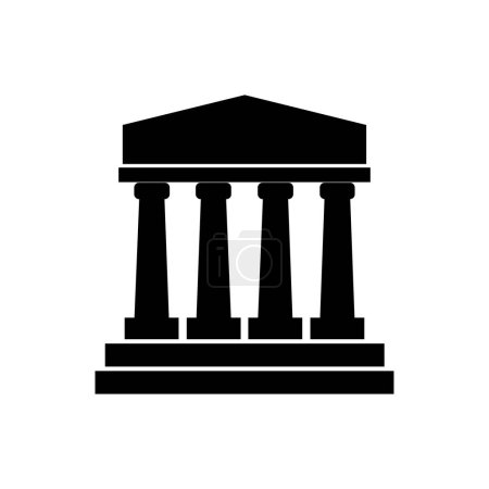 Illustration for Bank building icon, simple style - Royalty Free Image