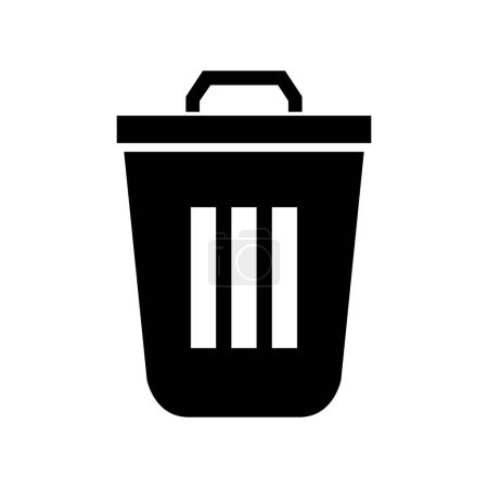 Illustration for Trash can glyph vector icon - Royalty Free Image
