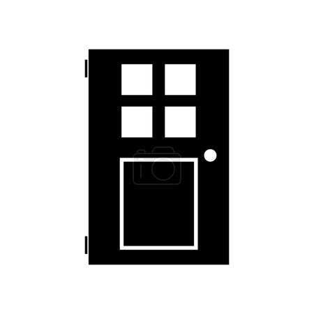 Illustration for Vector illustration of a house door icon - Royalty Free Image