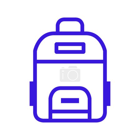 Illustration for Blue bagpack icon, vector illustration - Royalty Free Image