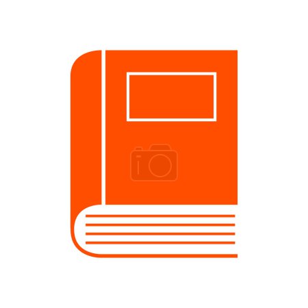 Illustration for Orange closed book web icon vector illustration design - Royalty Free Image