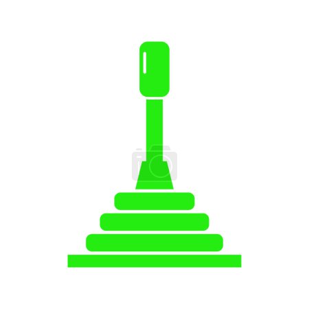 Illustration for Green gear shifter icon, vector illustration - Royalty Free Image