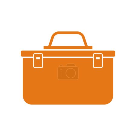 Téléchargez les illustrations : Icône orange lunchbox, illustration vectorielle - en licence libre de droit