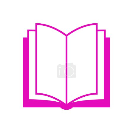 Illustration for Pink open book icon isolated on white background, vector illustration - Royalty Free Image