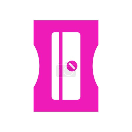 Ilustración de Sacapuntas rosa icono plano, ilustración vectorial - Imagen libre de derechos