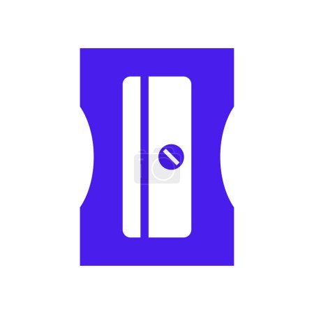 Illustration for Blue pencil sharpener flat icon, vector illustration - Royalty Free Image