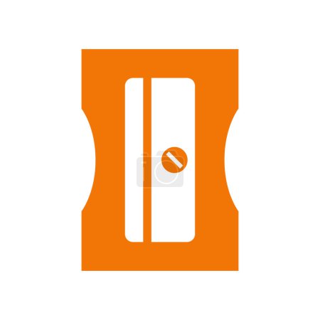 Illustration for Orange pencil sharpener flat icon, vector illustration - Royalty Free Image