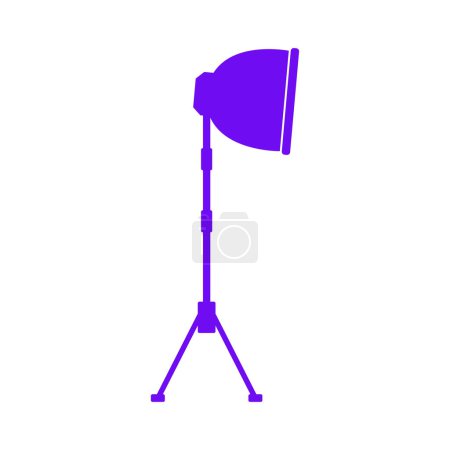 Téléchargez les illustrations : Studio lumière violet icône, illustration vectorielle - en licence libre de droit