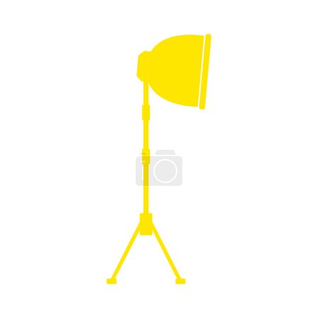 Téléchargez les illustrations : Studio icône jaune clair, illustration vectorielle - en licence libre de droit