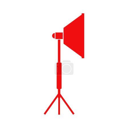 Ilustración de Estudio de luz icono rojo, vector de ilustración - Imagen libre de derechos
