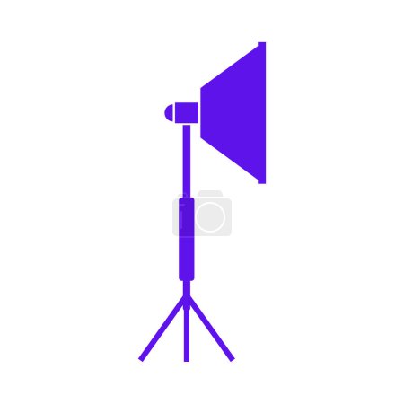 Illustration for Studio light purple icon, vector illustration - Royalty Free Image