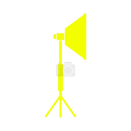 Téléchargez les illustrations : Studio icône jaune clair, illustration vectorielle - en licence libre de droit