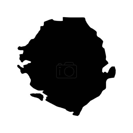 sierra leone map web icon on white background