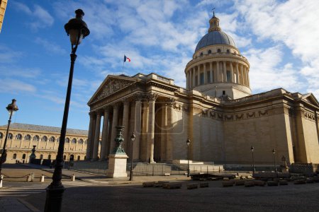 Photo for The Pantheon is a secular mausoleum containing the remains of distinguished French citizens.Located in the 5th arrondissement on the Mountain of Saint Genevieve, it looks out over all of Paris. - Royalty Free Image